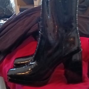 Princess Polly | Shoes | New Jamie Croc Ankle Platform Boots In Black |  Poshmark